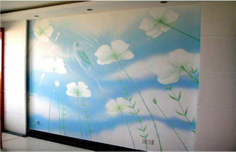 桐柏画墙绘怎么画好白云的蓬松感？