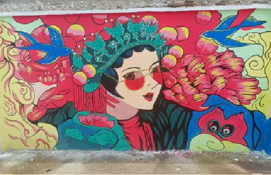 桐柏墙体彩绘-网红墙