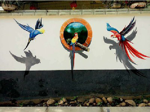 桐柏视觉错位-3D墙绘设计