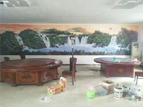 桐柏墙绘-写实风景