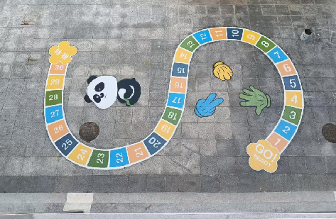 桐柏地面游戏彩绘