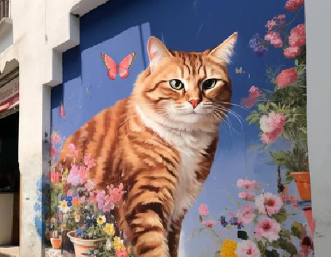 桐柏自己绘制有个性的手绘墙