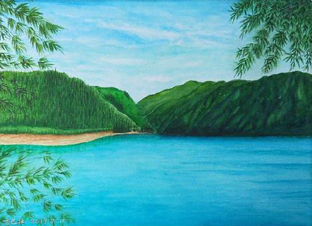 桐柏在墙绘中，如何绘画绿水青山？