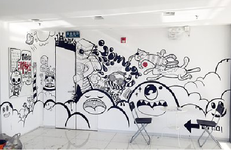 桐柏手绘墙并非传统涂鸦。